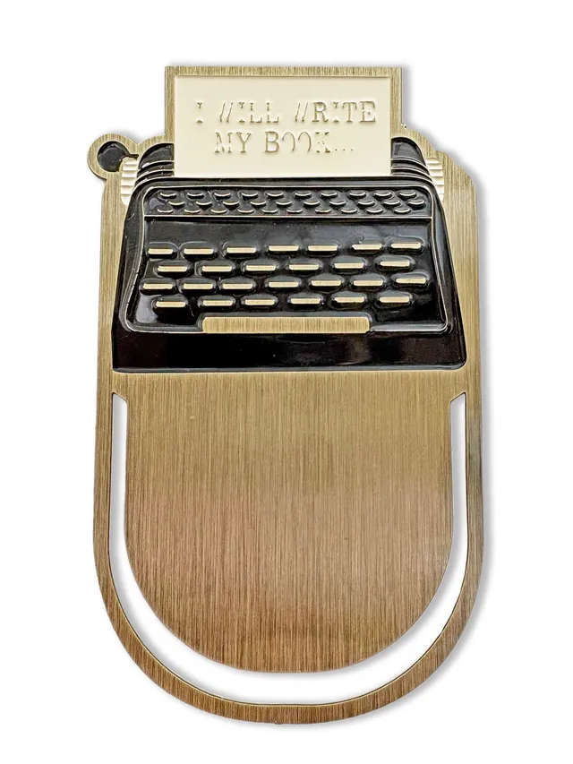 Pulteney Press I Will Write marque-page métal bronze