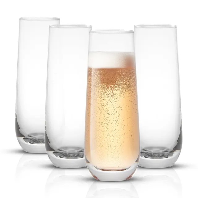 JoyJolt Milo verres champagne sans pied 28 cl lot 4