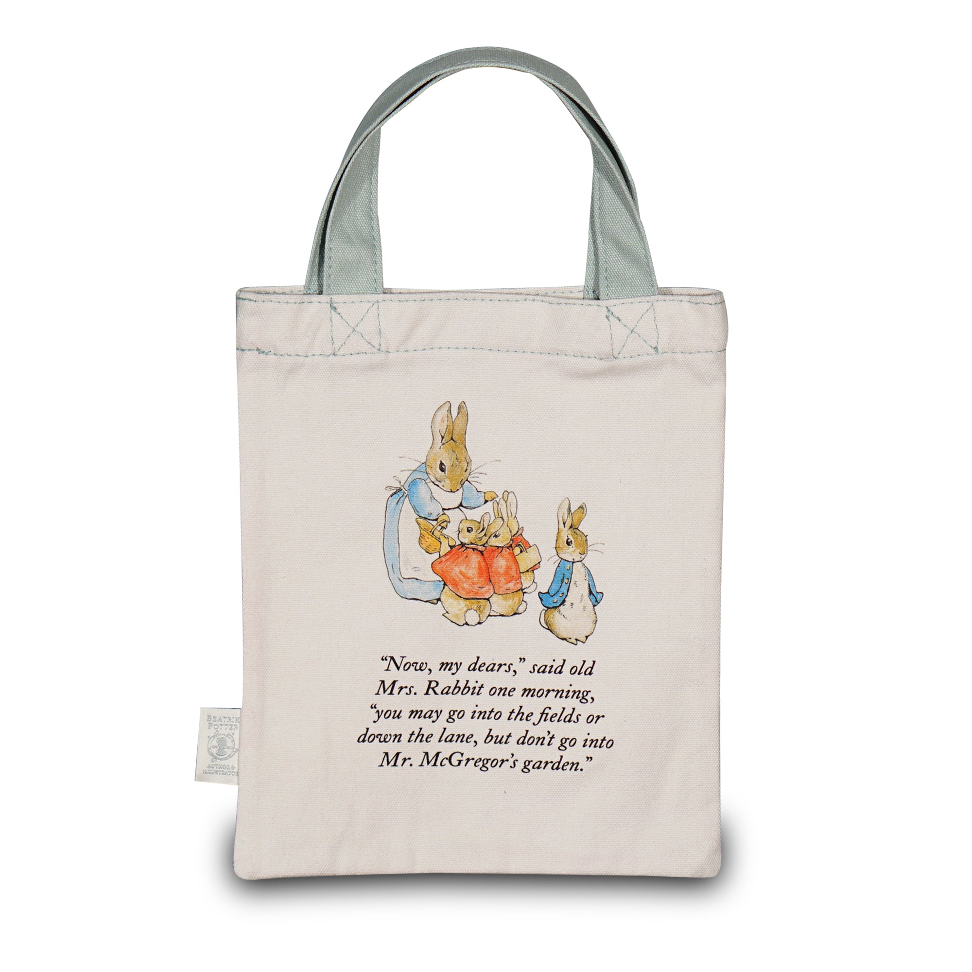 Peter Rabbit tote bag petit coton recyclé jardin anglais
