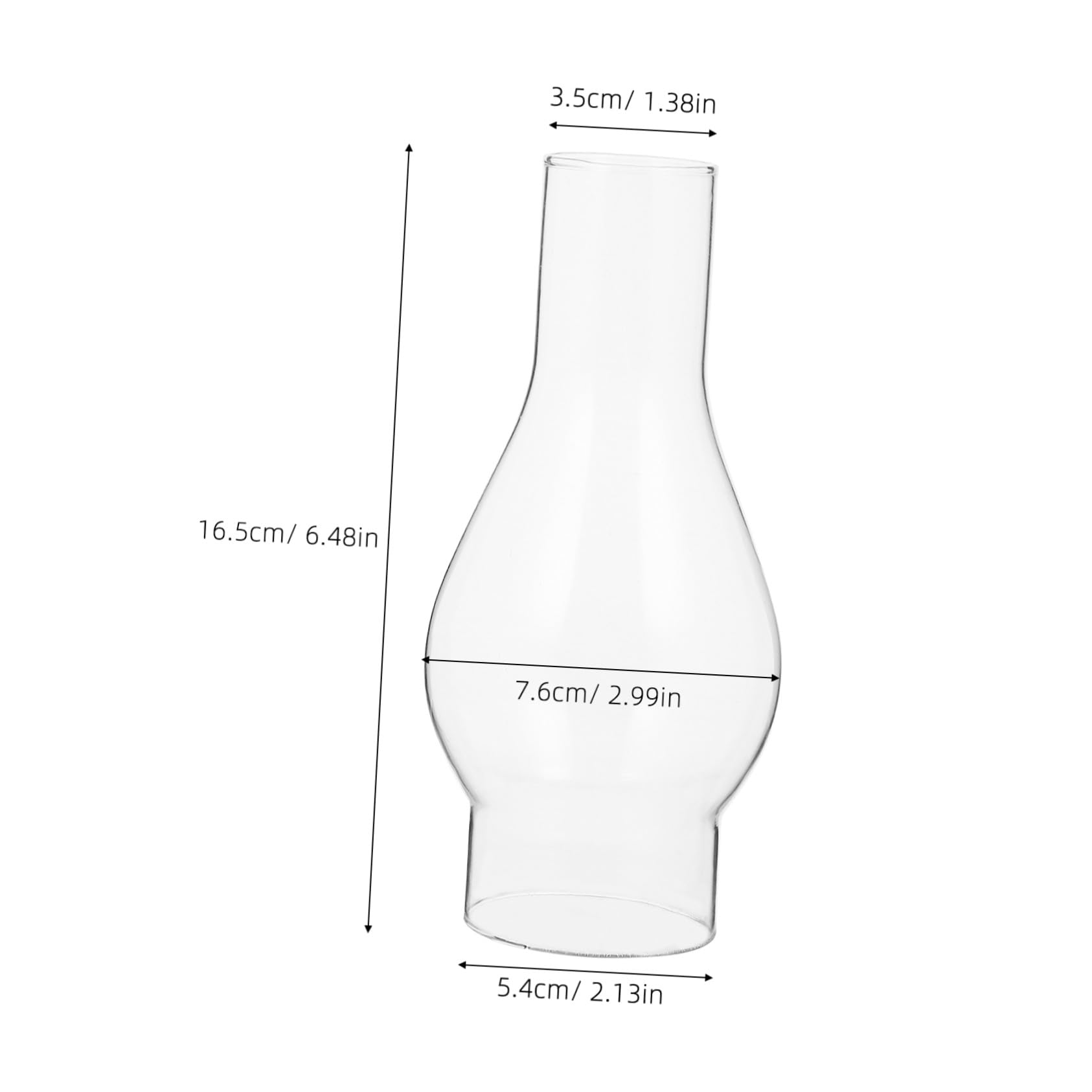 Alipis verre cheminée lampe à huile transparent 17,5 cm