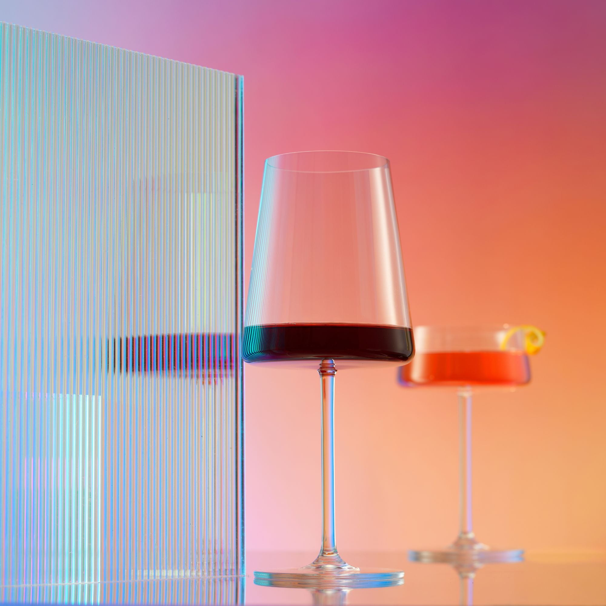 JoyJolt Aura lot 8 verres à vin rouge cristal