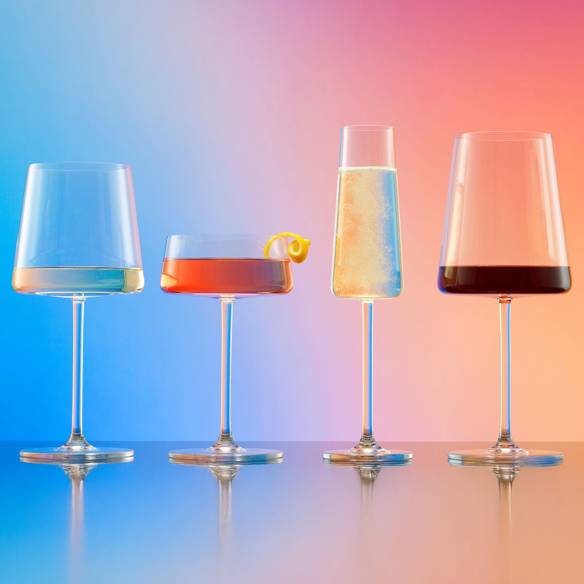 JoyJolt Aura verres à vin rouge lot de 4 cristal