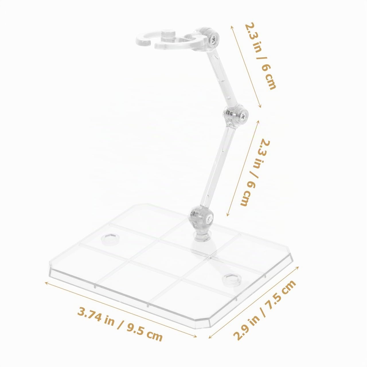 Alipis support figurine plastique réglable lot de 4 transparent