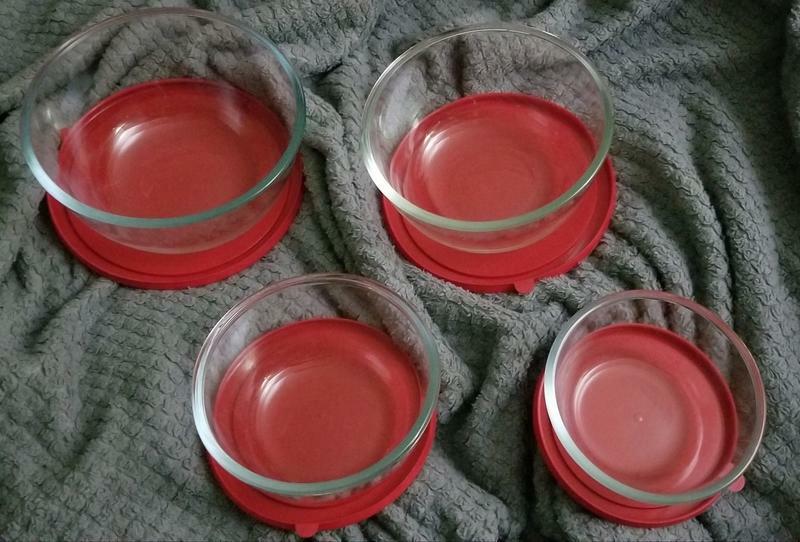 JoyJolt JoyFul saladiers verre lot 4 avec couvercles