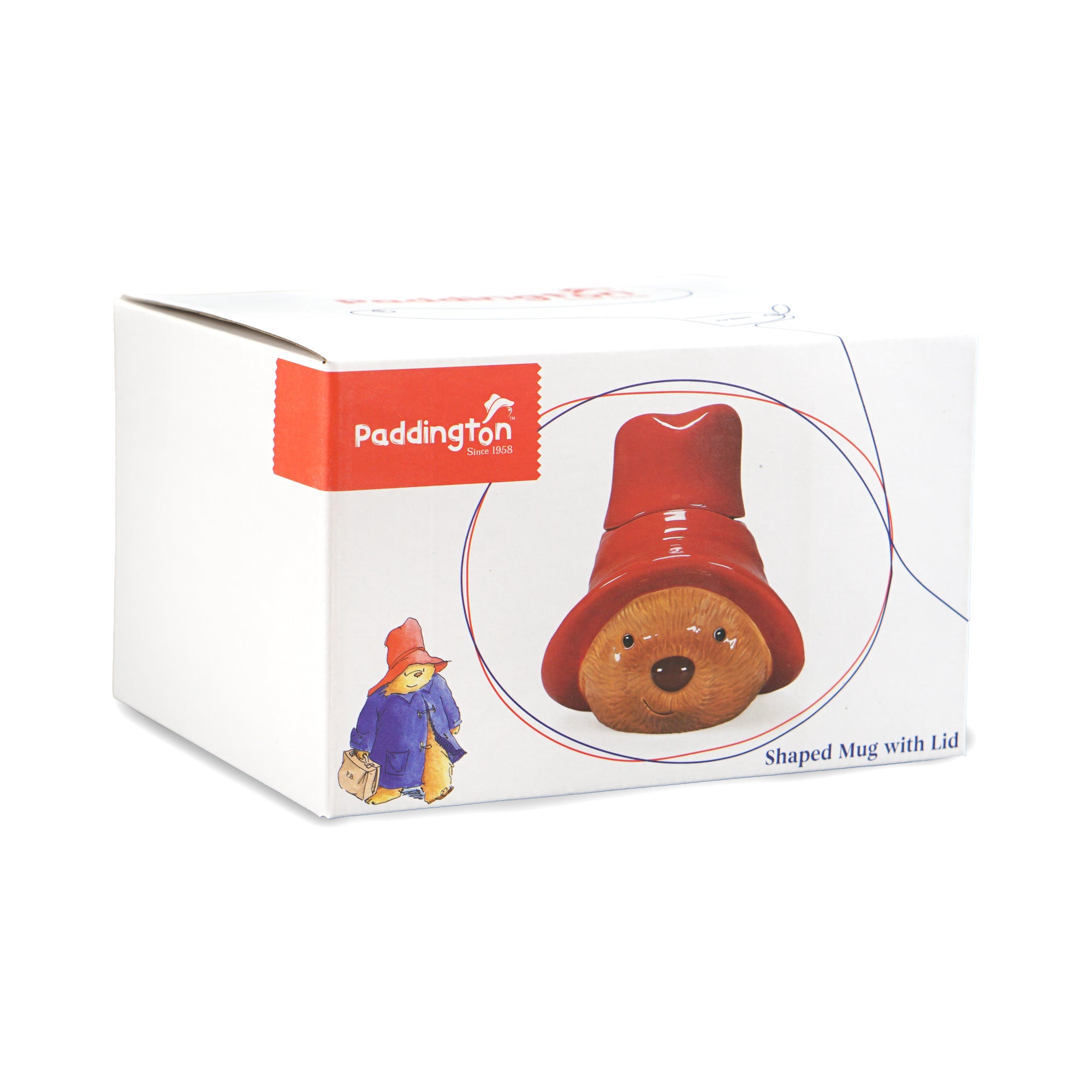 Paddington mug céramique rouge 30 cl avec couvercle