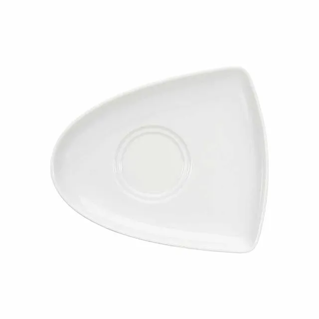 Artis Vela Soucoupe double asymétrique porcelaine