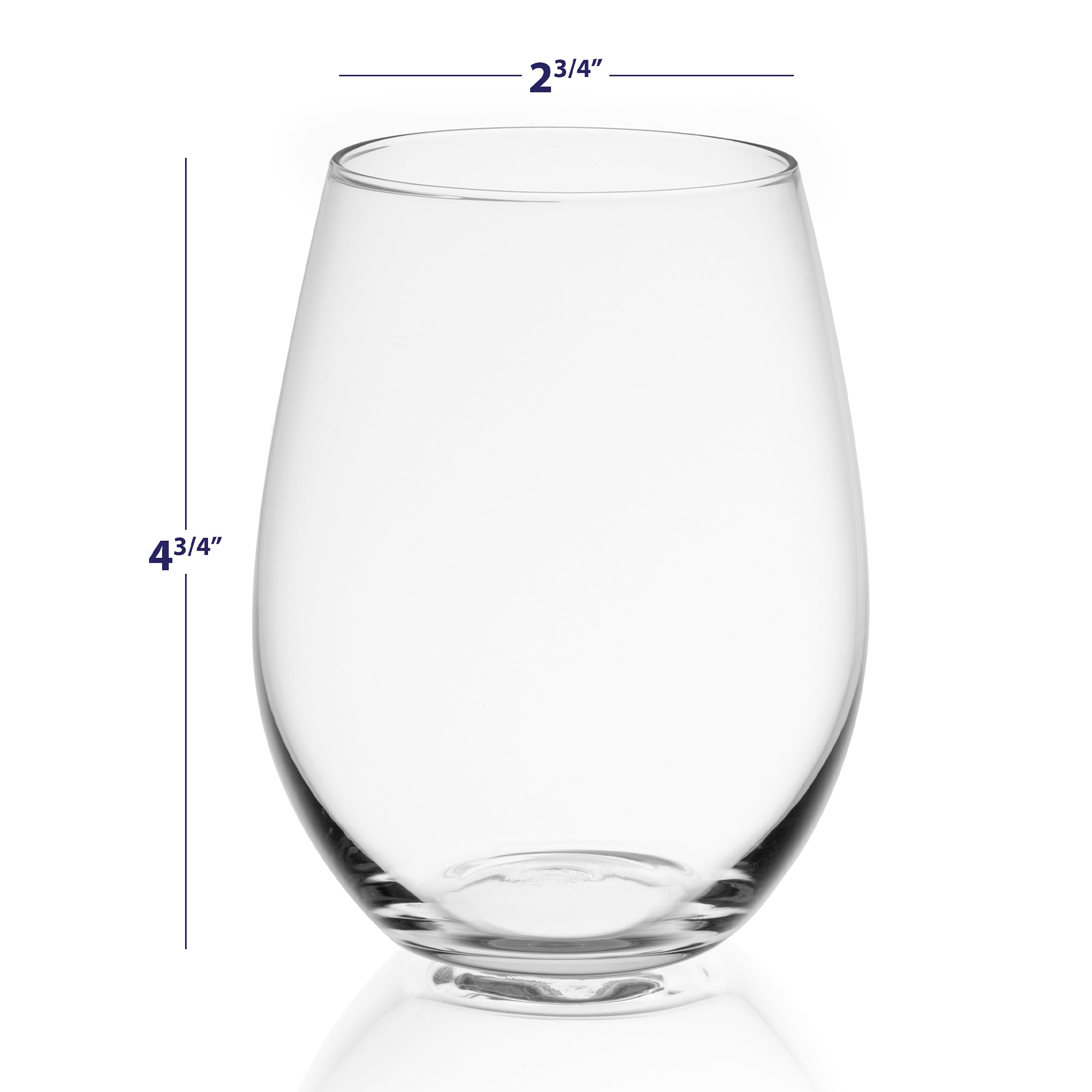 JoyJolt Spirits verres à vin blanc sans pied 18,5 oz x4