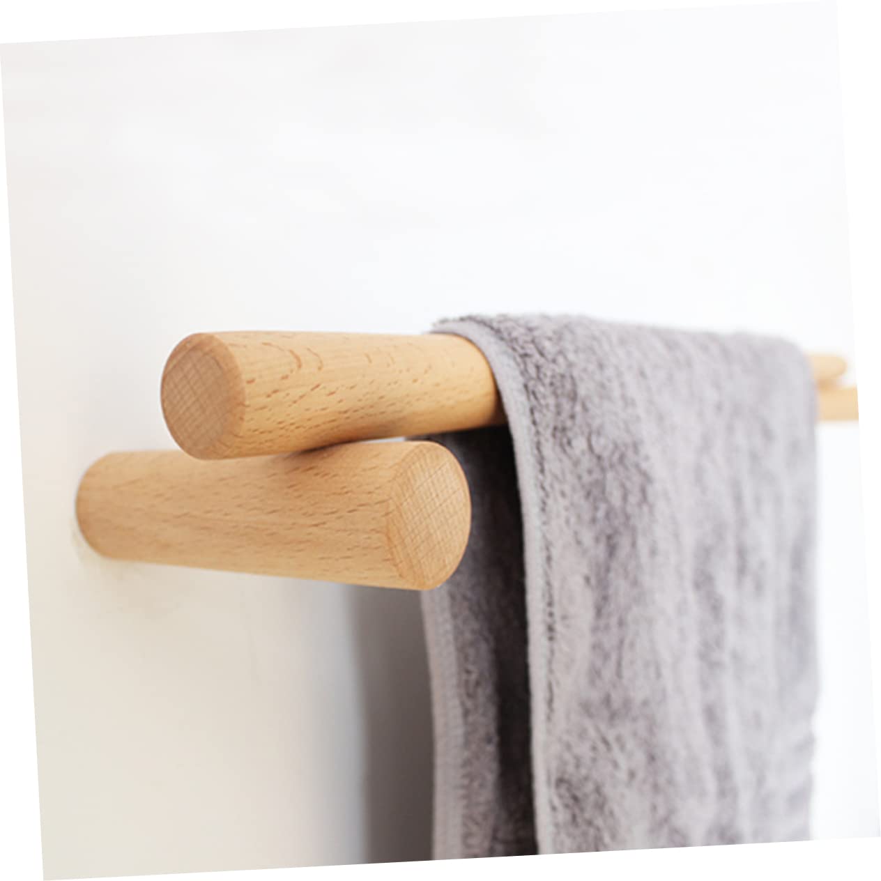 Alipis porte-serviettes mural bois 30 cm kaki