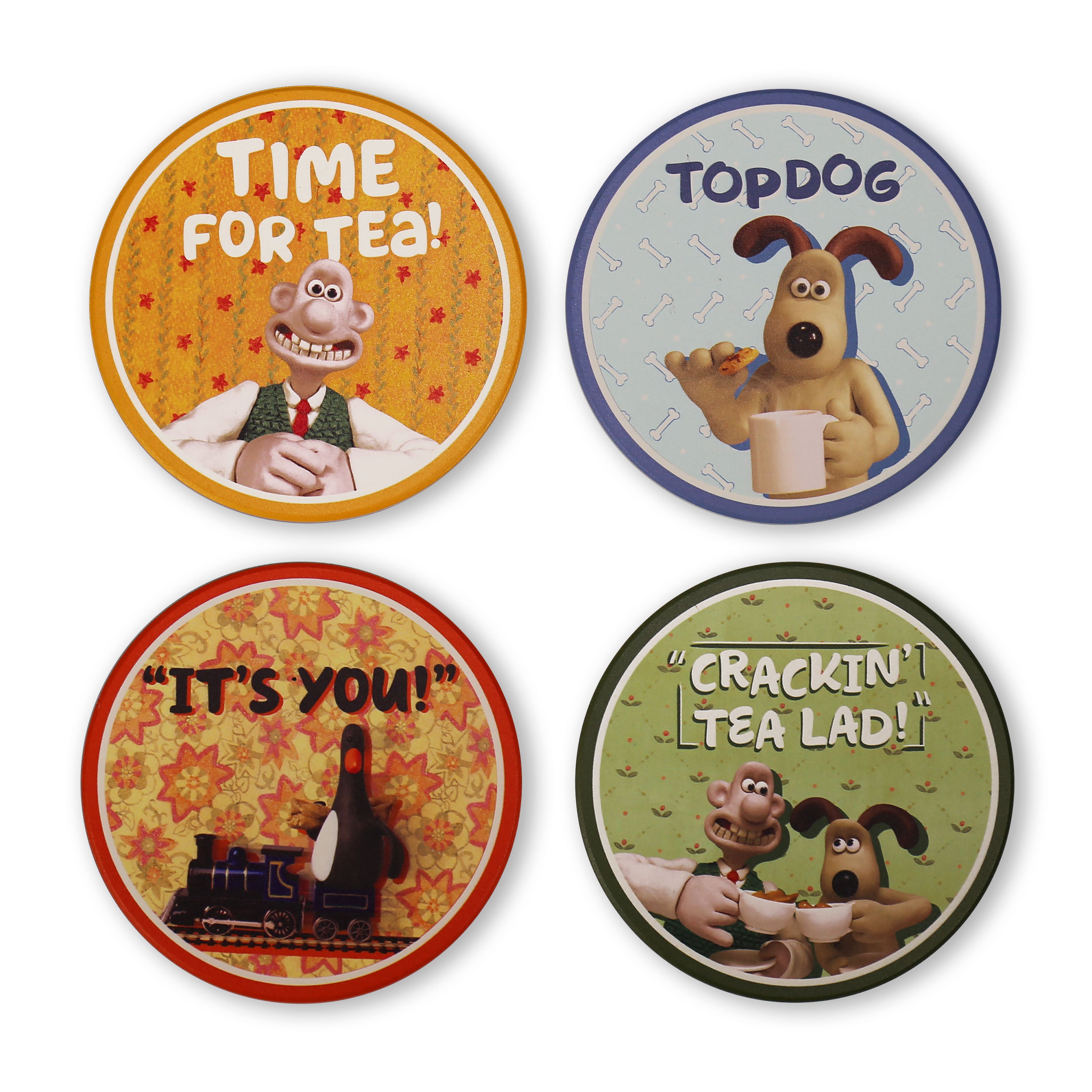 Wallace & Gromit dessous de verre céramique lot de 4