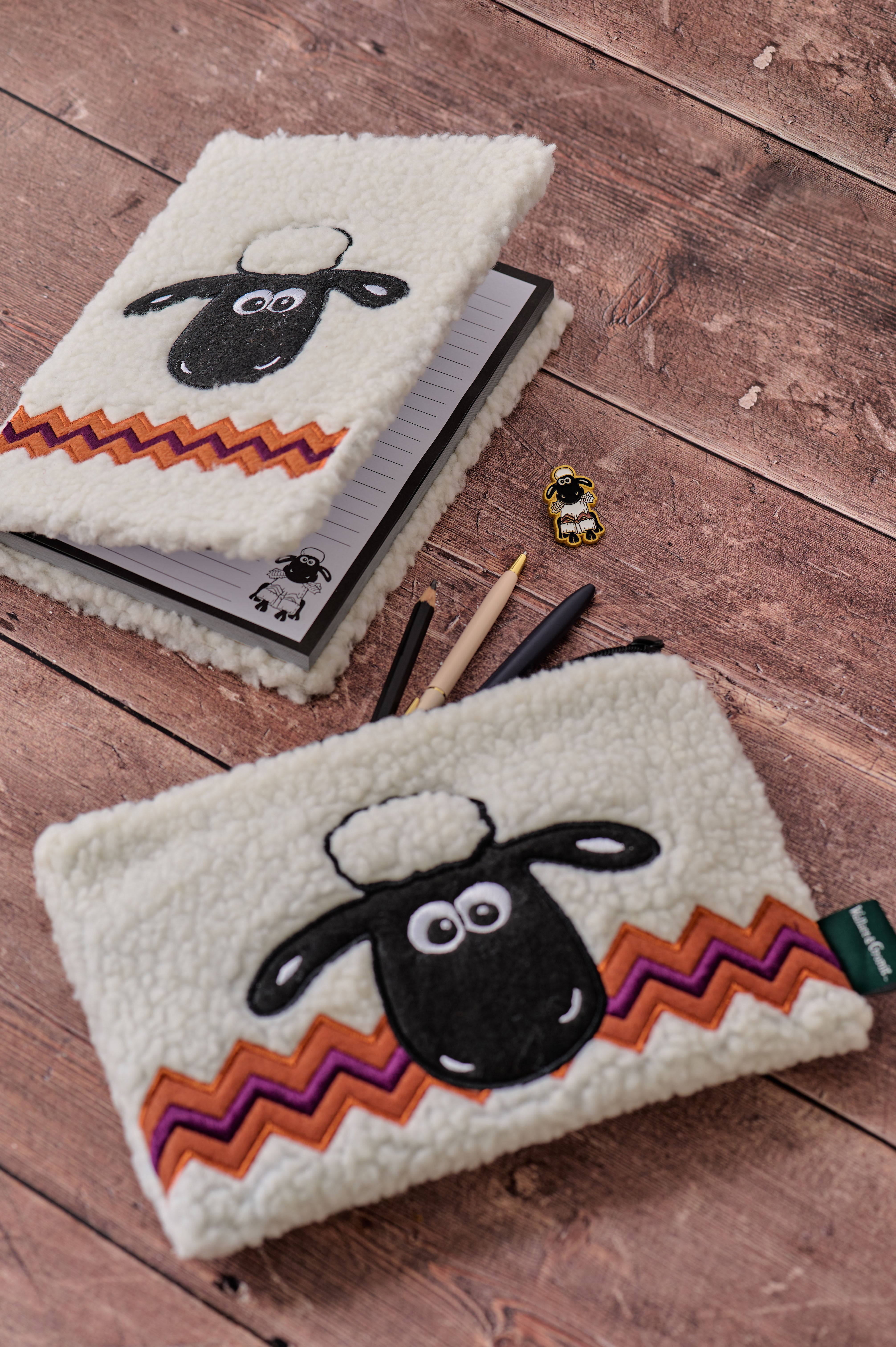 Wallace & Gromit Shaun carnet A5 peluche 96 feuilles