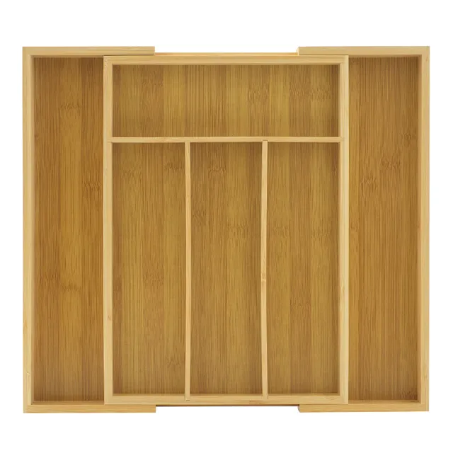 JoyJolt Expandable Bamboo organiseur tiroir bambou naturel extensible