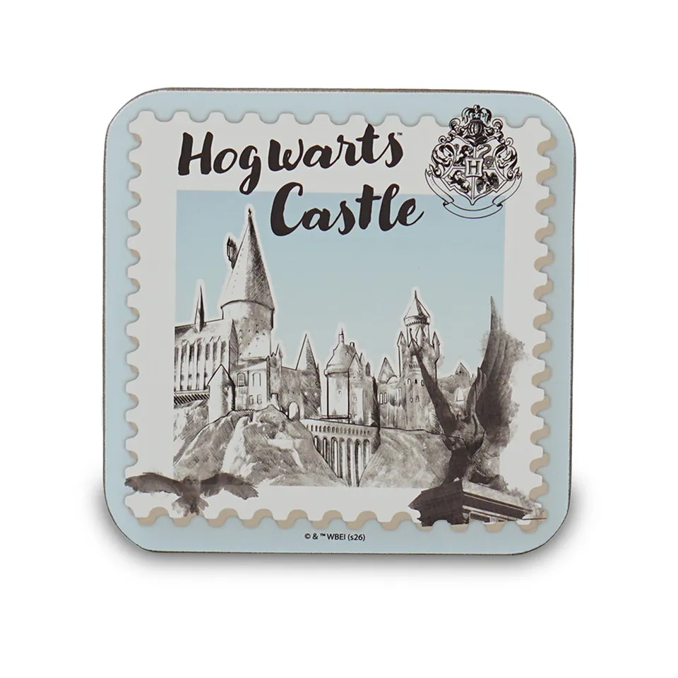 Harry Potter Poudlard dessous de verre sketch bleu