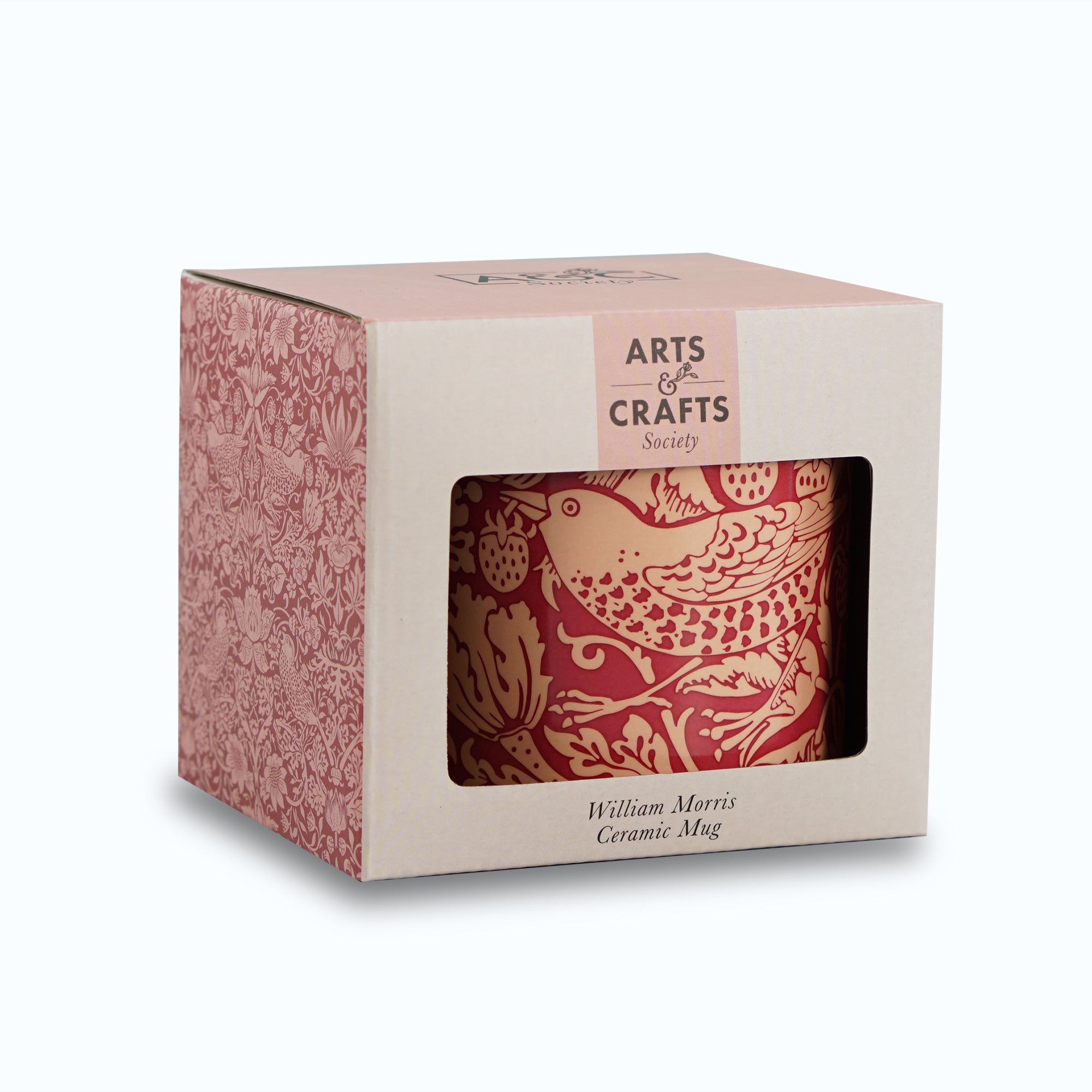 William Morris Strawberry Thief mug 31cl framboise