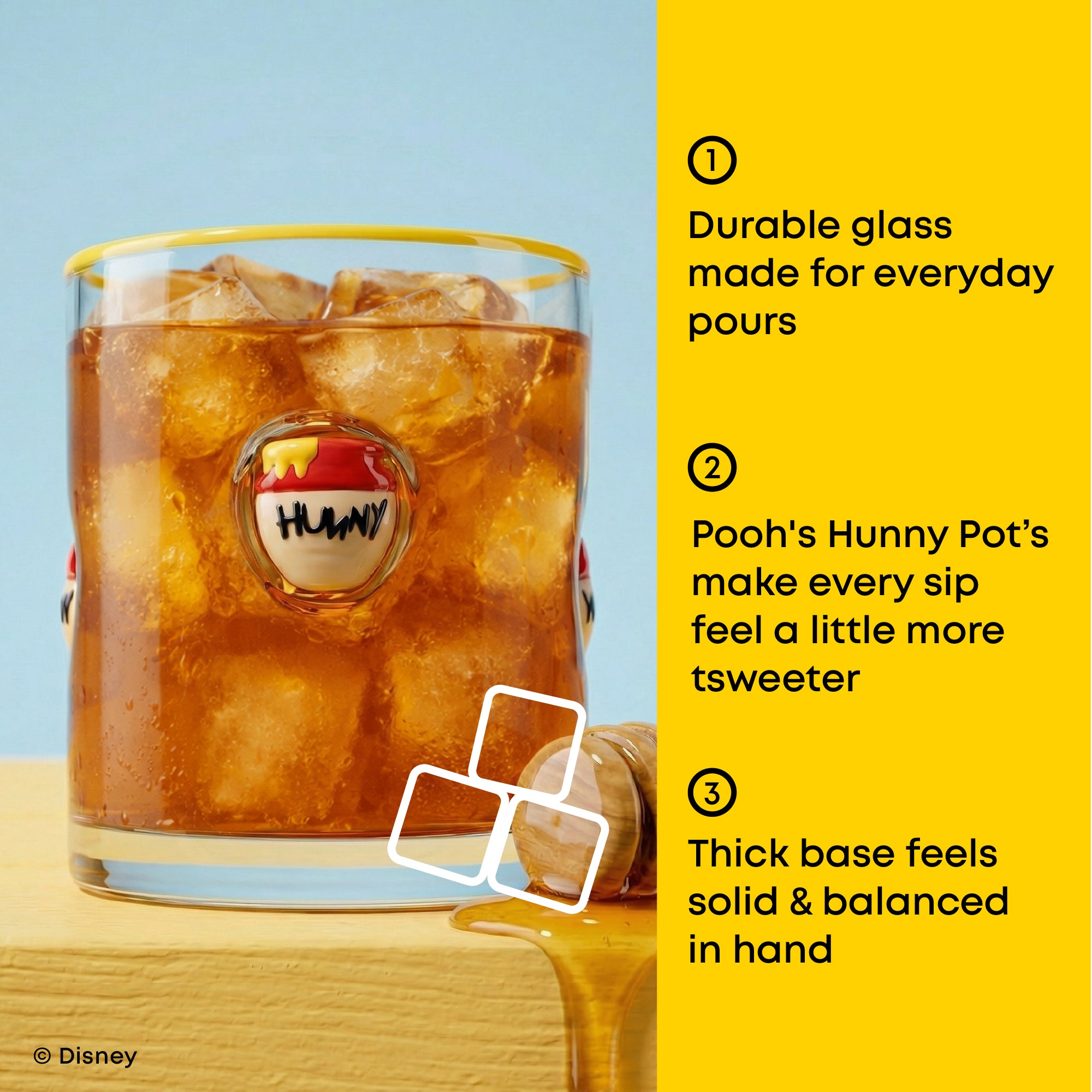 JoyJolt Winnie the Pooh verres jus 40 cl lot 2