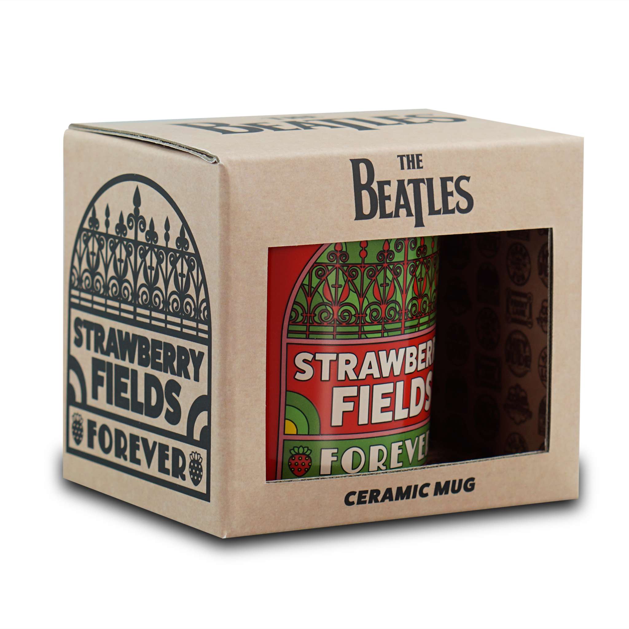 Beatles Strawberry Fields mug céramique 37 cl rouge