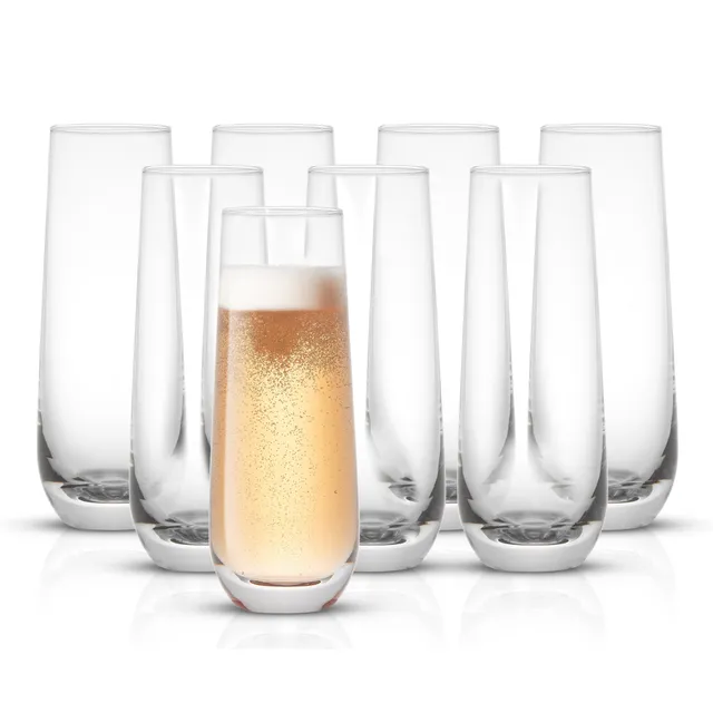 JoyJolt Milo verres champagne 28 cl lot 8 cristal