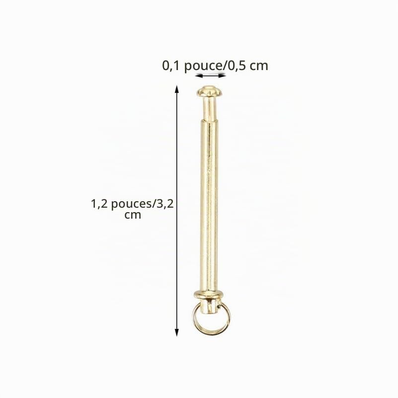 Alipis rivets éventail pliant inox doré lot 5