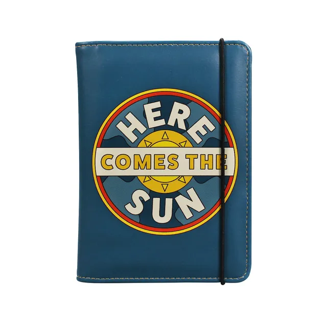 The Beatles Here Comes the Sun protège-passeport bleu