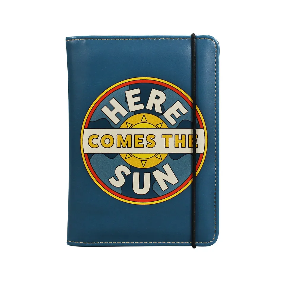 The Beatles Here Comes the Sun protège-passeport bleu