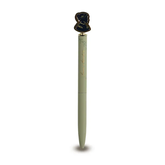 Jane Austen Silhouette stylo métal vert