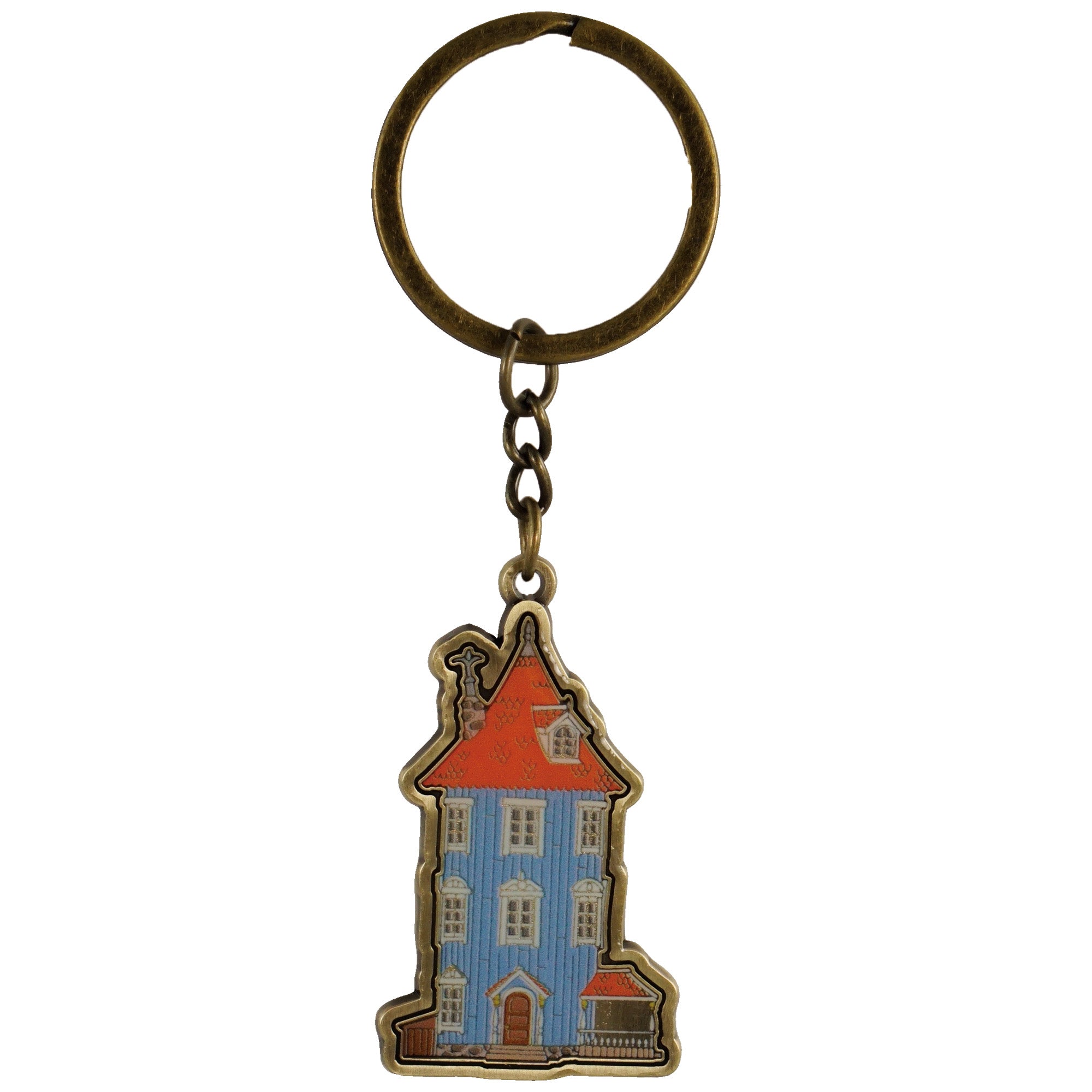 Moomin House porte-clés métal bleu émail
