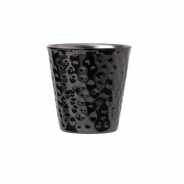 Artis Hammered Tumbler Black 10cm gobelet double paroi