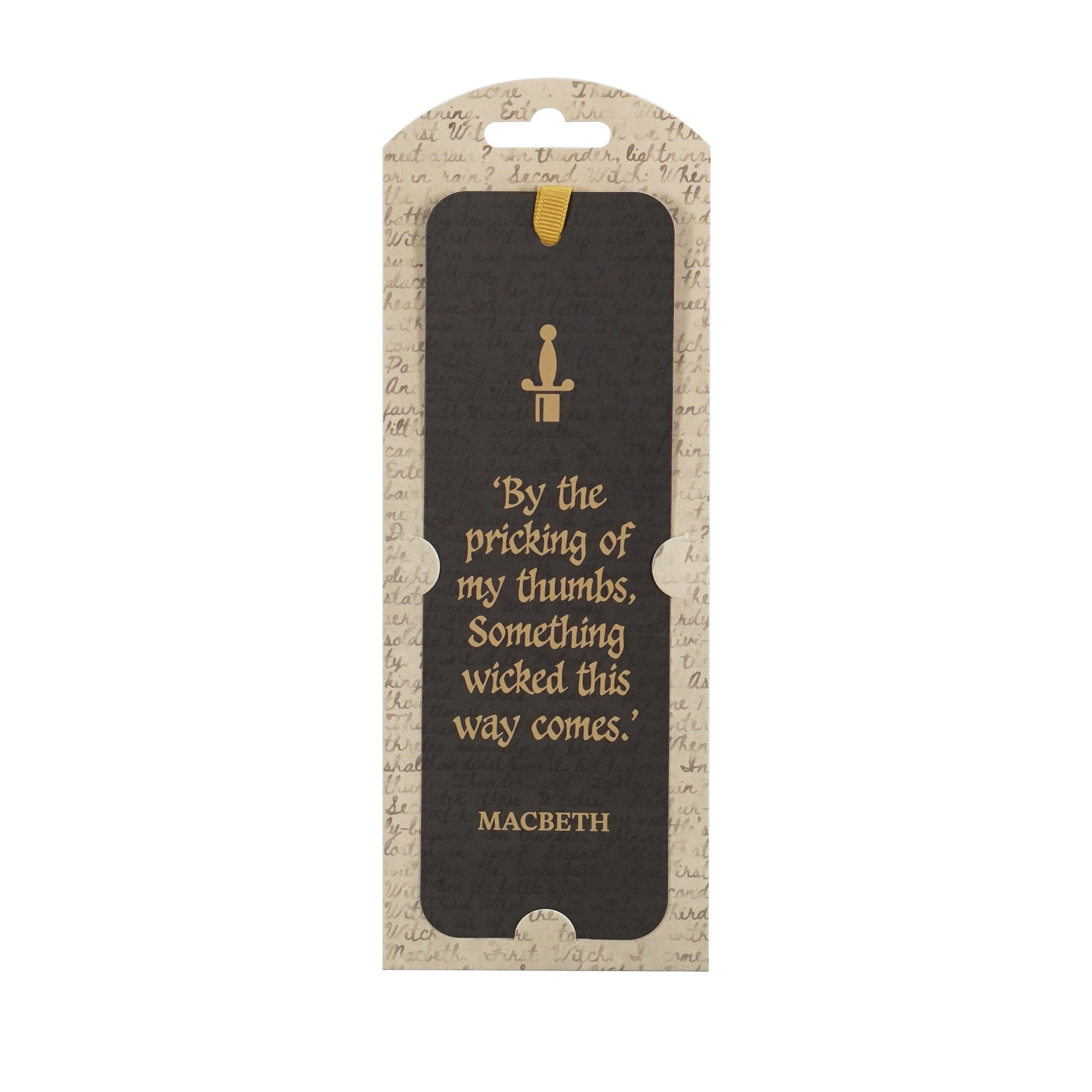Shakespeare Macbeth marque-page papier citations noires