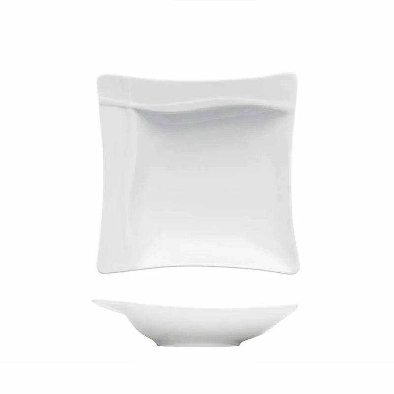 Artis Embossed Rim assiette creuse carrée