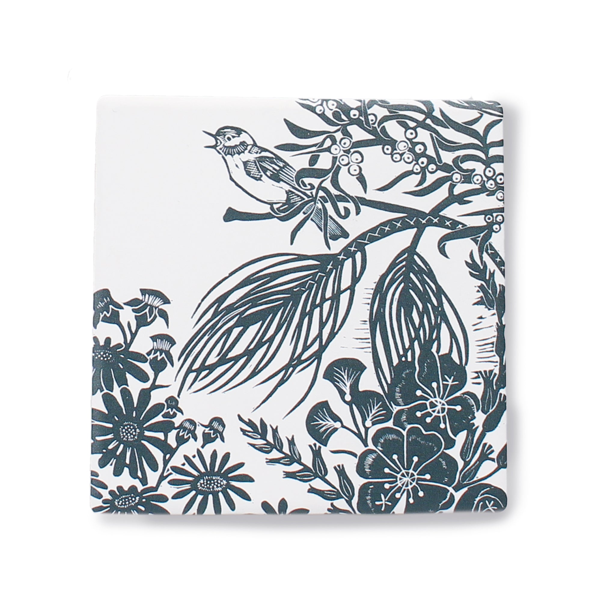 HMB Kate Heiss Woodland Navy dessous de verre lot 2
