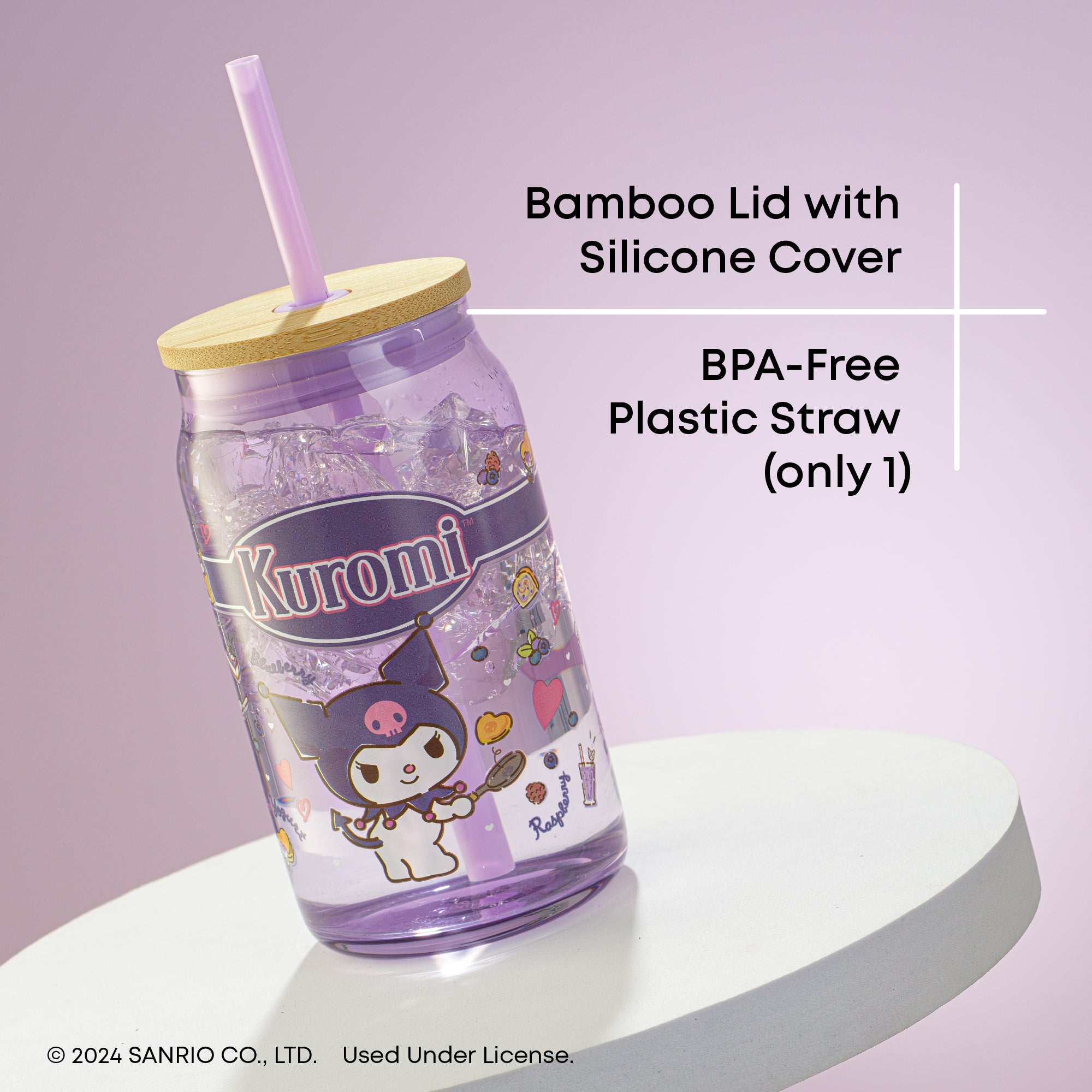 JoyJolt Hello Kitty Kuromi gobelet verre canette 47 cl
