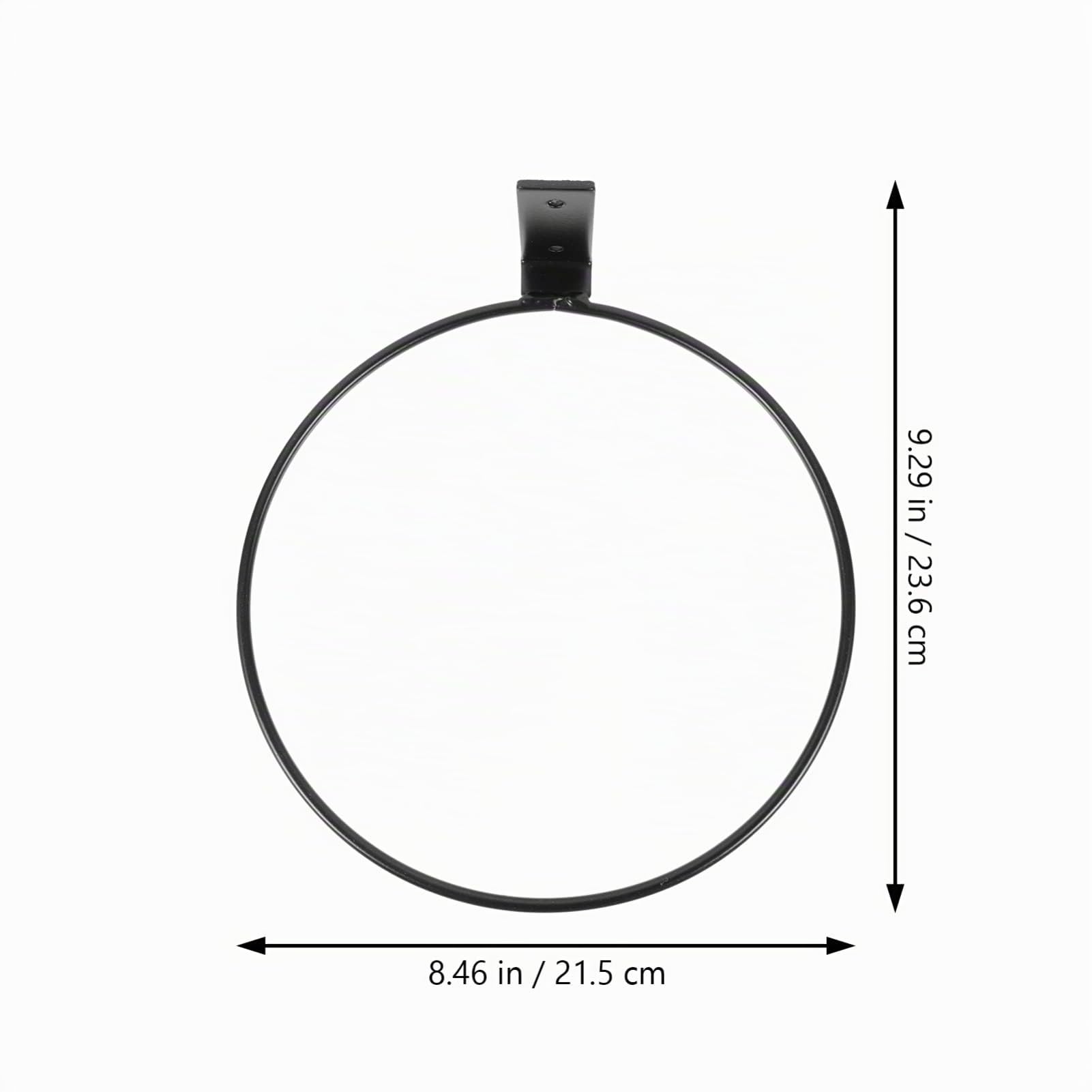 Alipis Support Pot Fleur Mural Métal Noir 20 cm