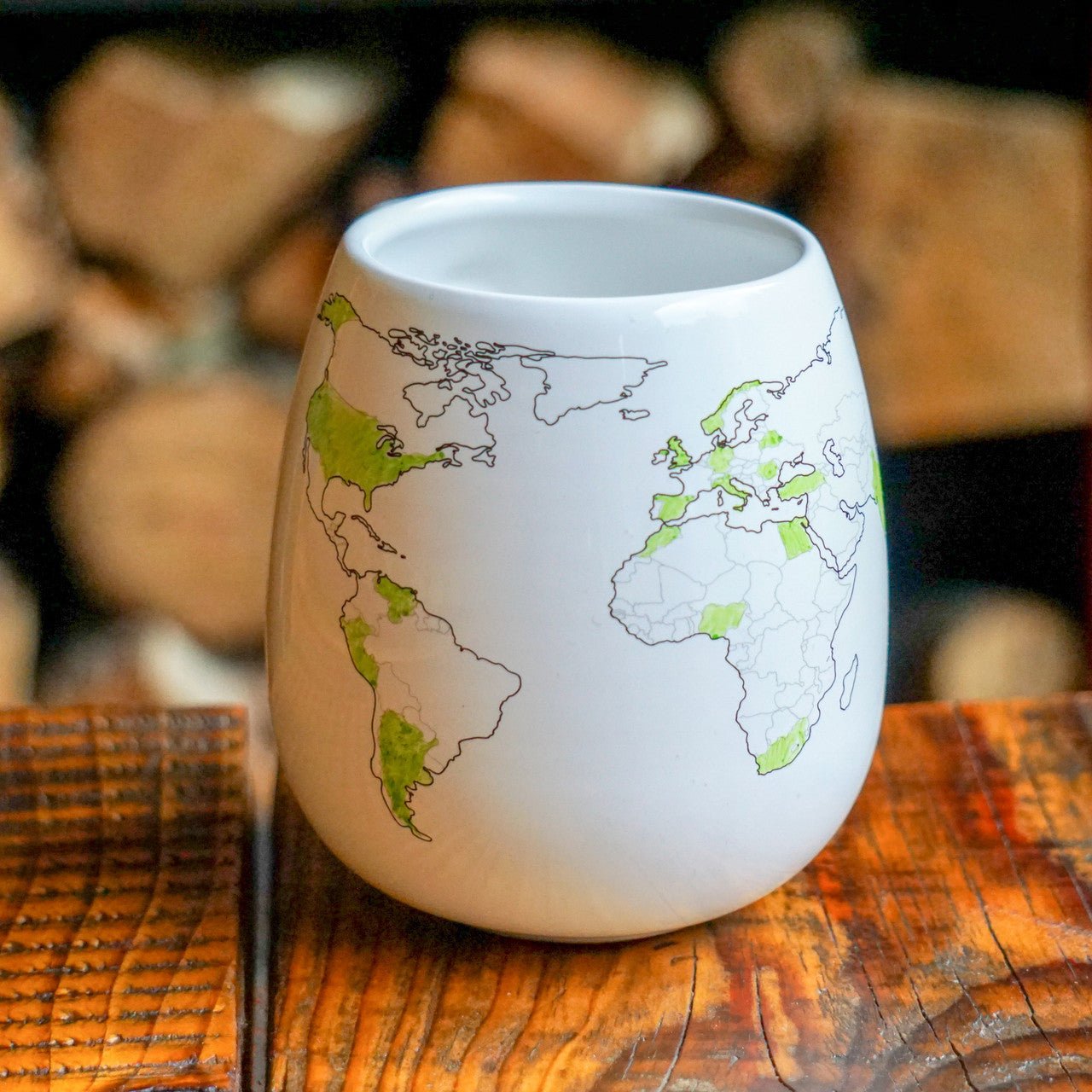 Trouvaille World Map mug à colorier carte du monde