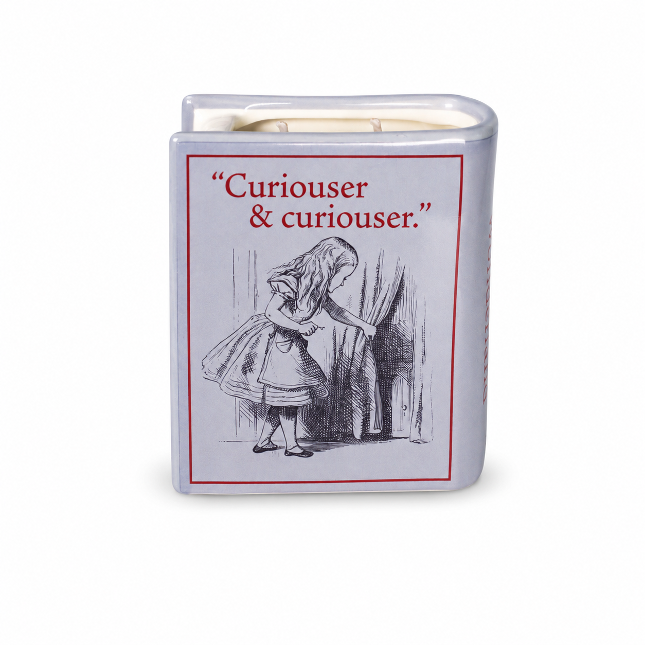 Alice in Wonderland Book Candle bougie cire soja 10 cm