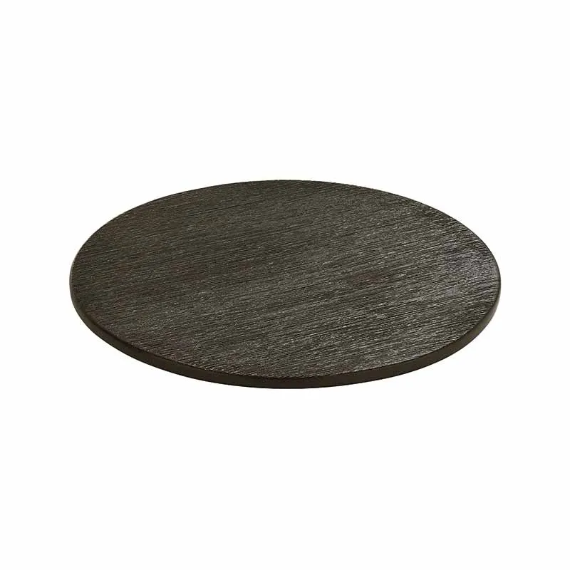 Artis Brush Black assiette ronde 25 cm noire