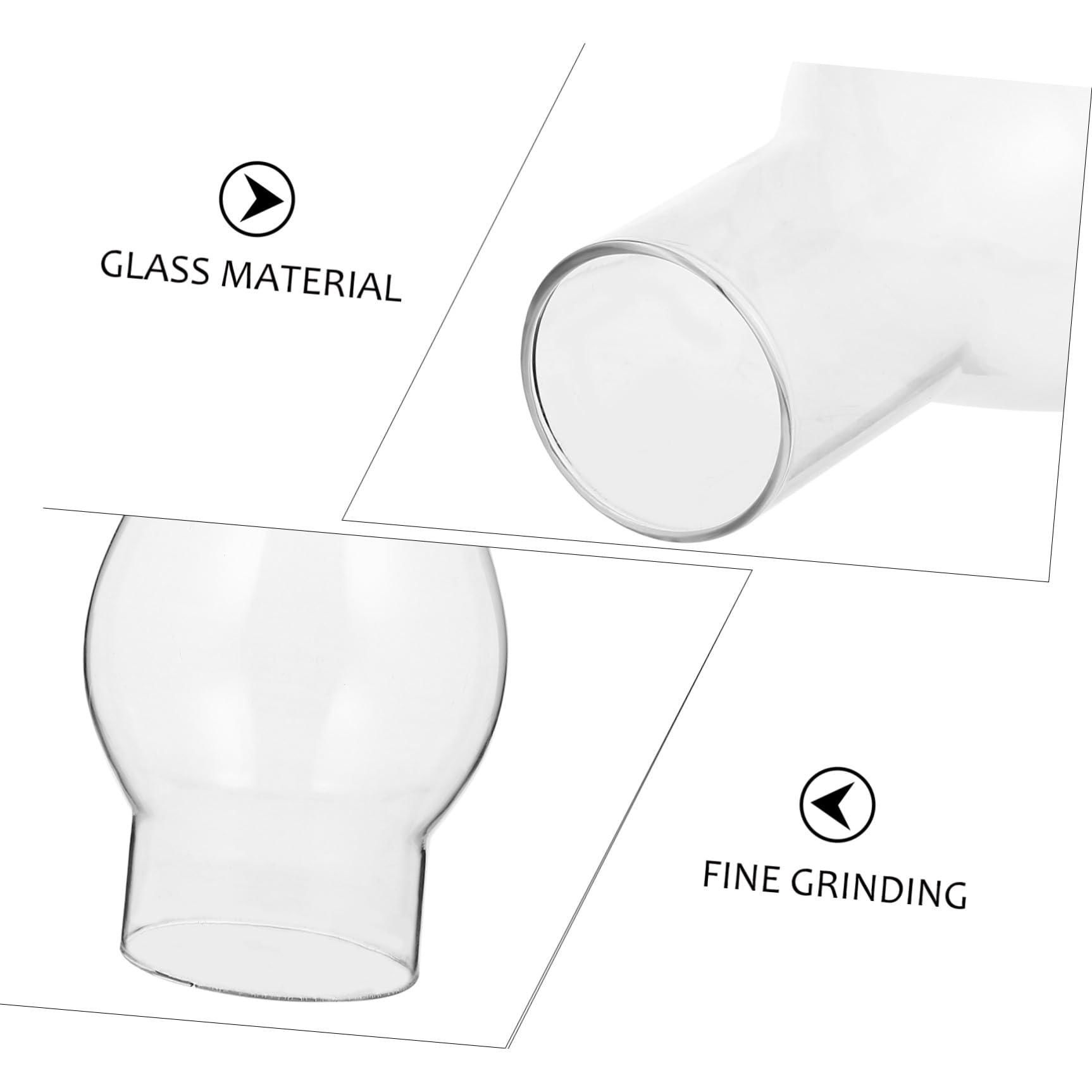 Alipis verre cheminée lampe à huile transparent 17,5 cm