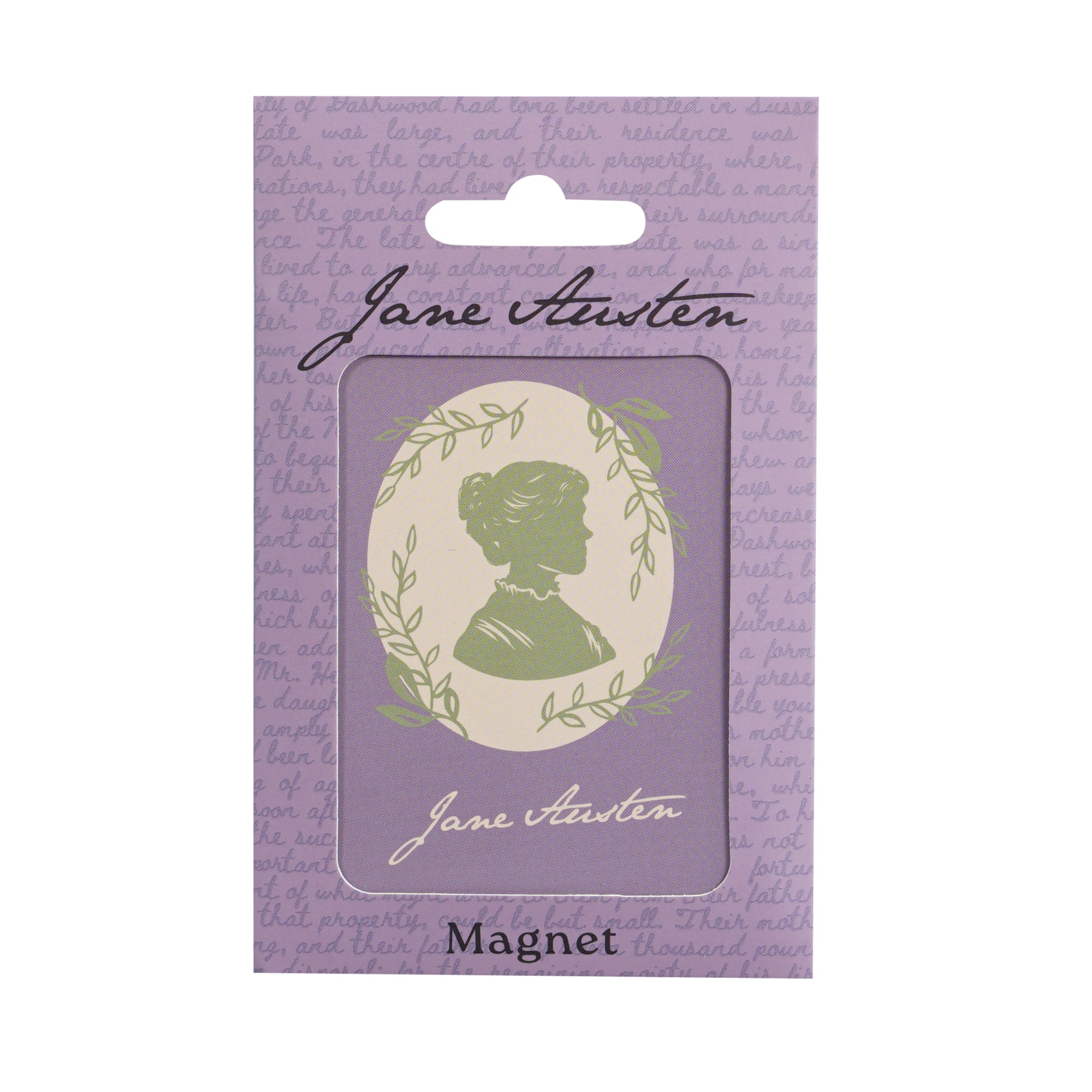 Jane Austen Silhouette magnet 9x6,5 cm