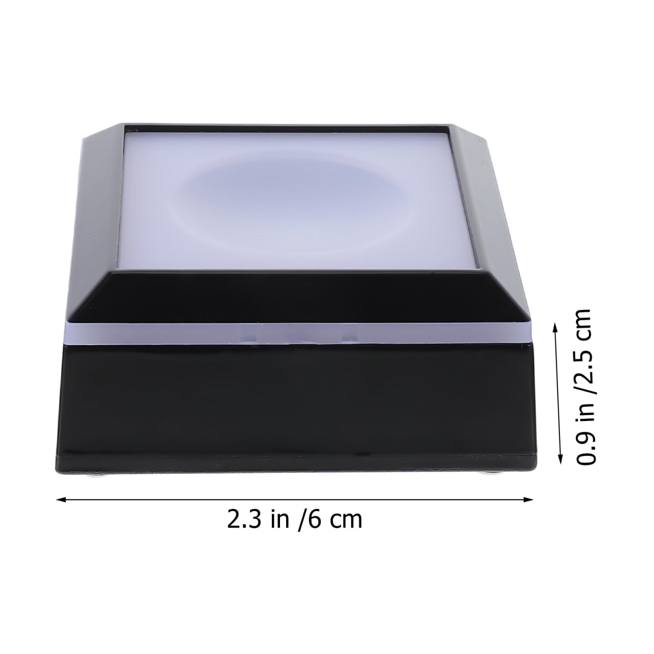 Alipis socle lumineux carré boule cristal plastique