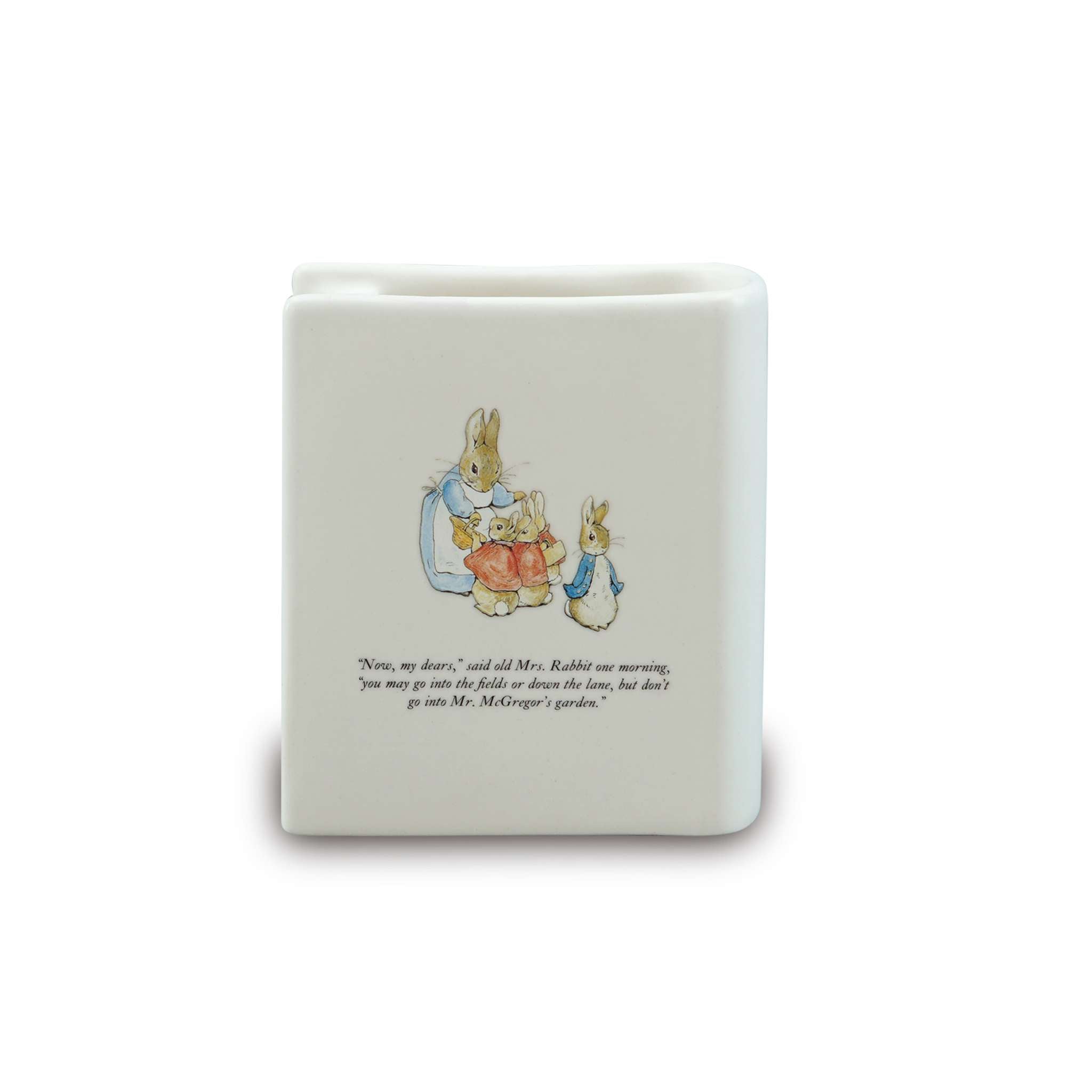 Peter Rabbit pot livre céramique blanc 10 cm