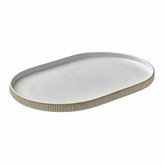 Artis Nara assiette ovale blanche 30 cm