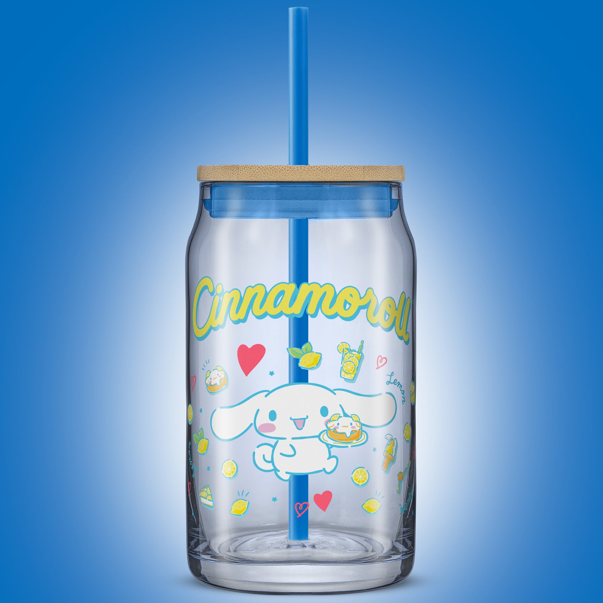 JoyJolt Hello Kitty Cinnamoroll verre canette 47 cl paille bambou