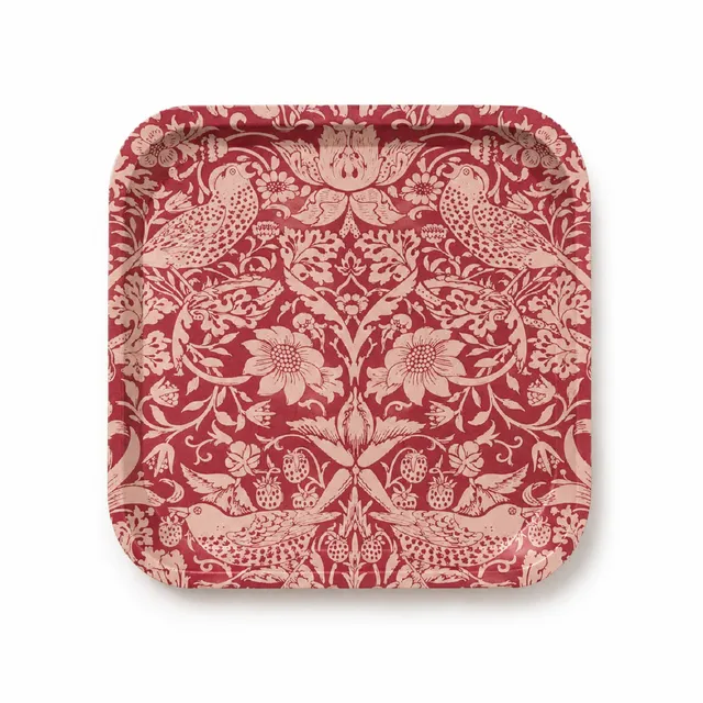 William Morris Strawberry Thief plateau bouleau 20x20 cm