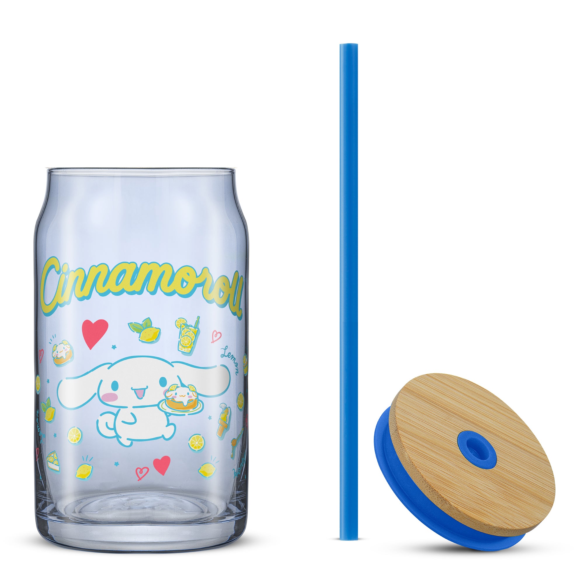 JoyJolt Hello Kitty Cinnamoroll verre canette 47 cl paille bambou