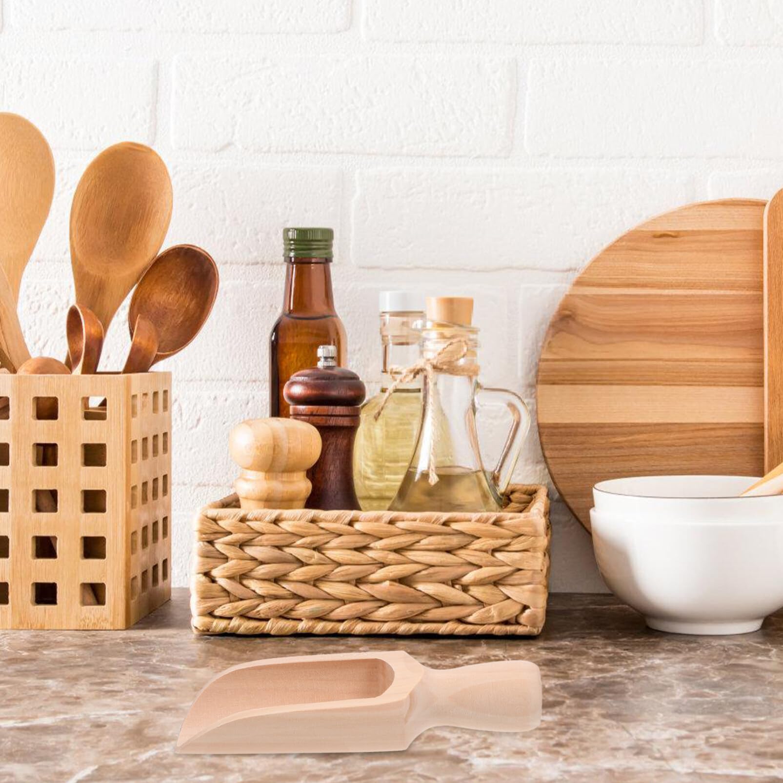 Alipis cuillère bois de hêtre cuisine 14 cm