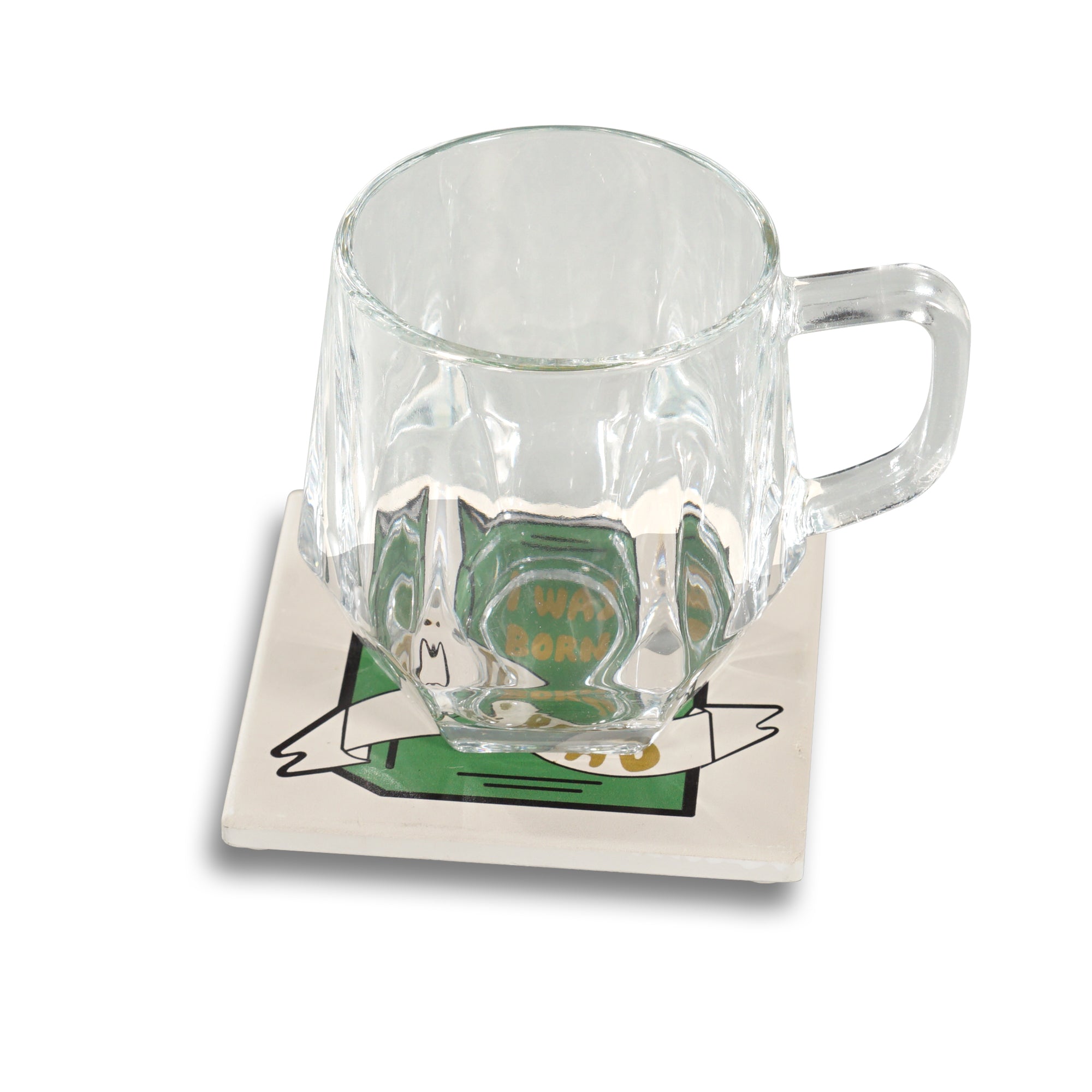HMB Pulteney Press Born To Read dessous de verre vert