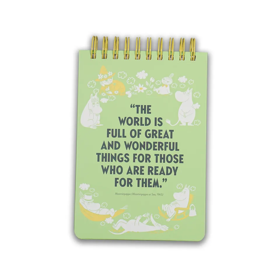Moomin Daydreaming carnet spirale A5 vert rigide