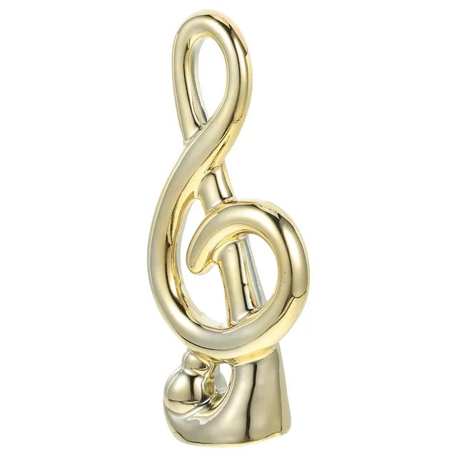 Alipis figurine note de musique dorée céramique