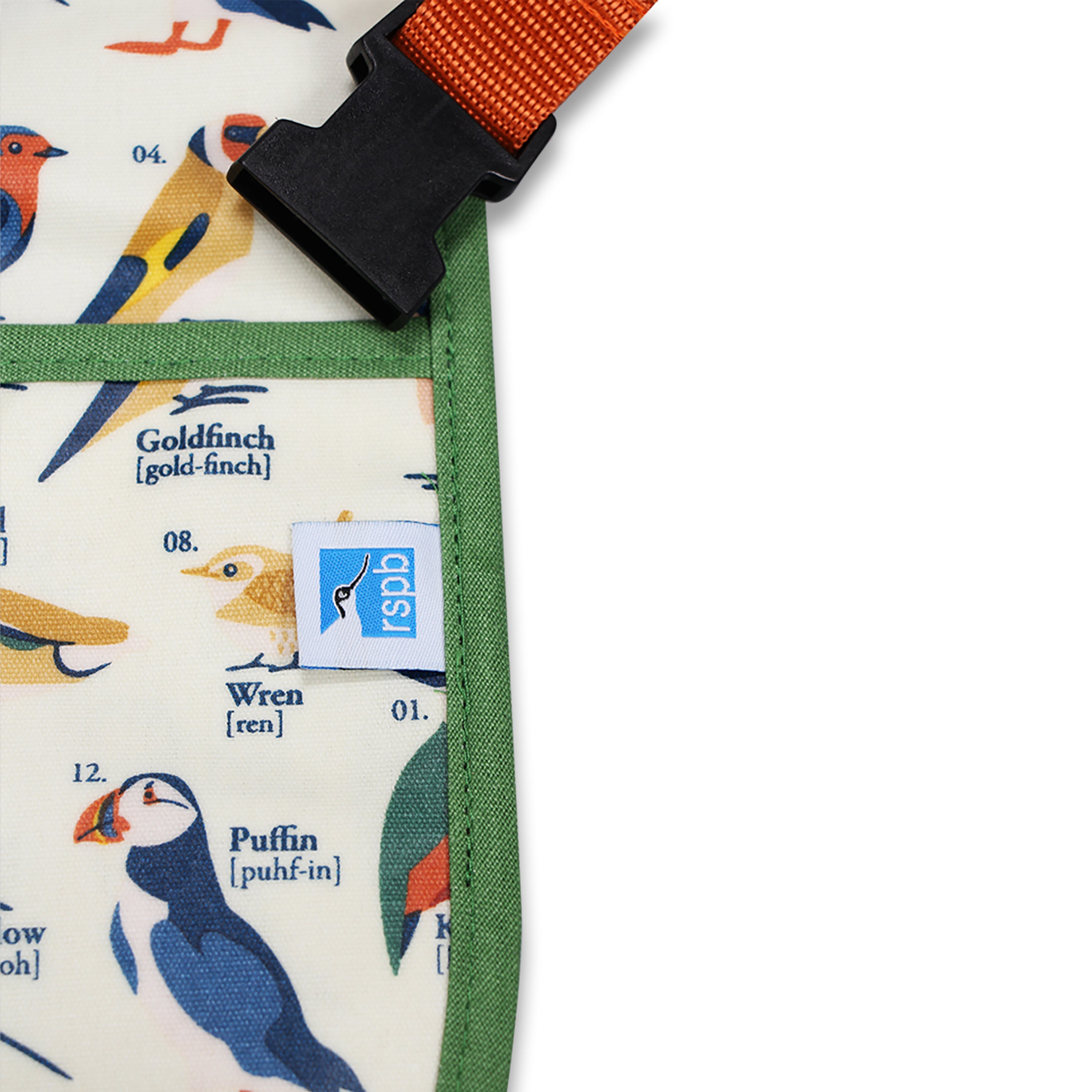 HMB RSPB Garden Birds tablier coton recyclé crème