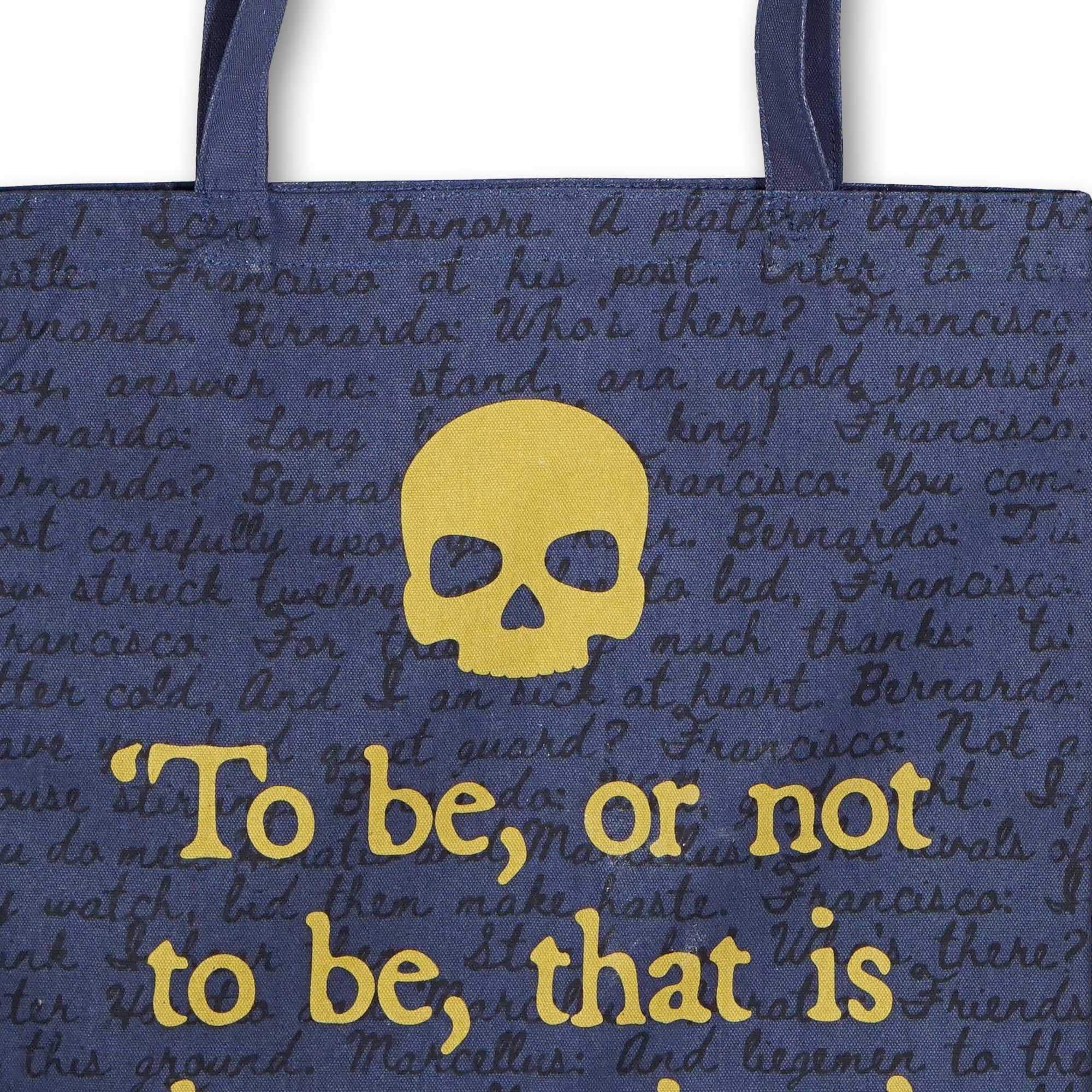 HMB Shakespeare Hamlet tote bag coton recyclé bleu