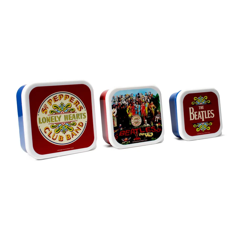 HMB Beatles Sgt. Pepper lot 3 boîtes snack 13,6 cm