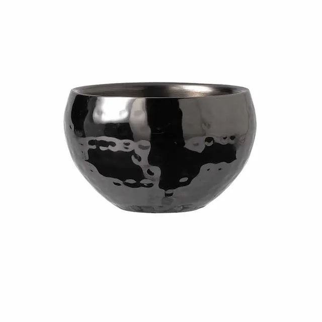Artis Sophiya bol noir 10cm double paroi martelé